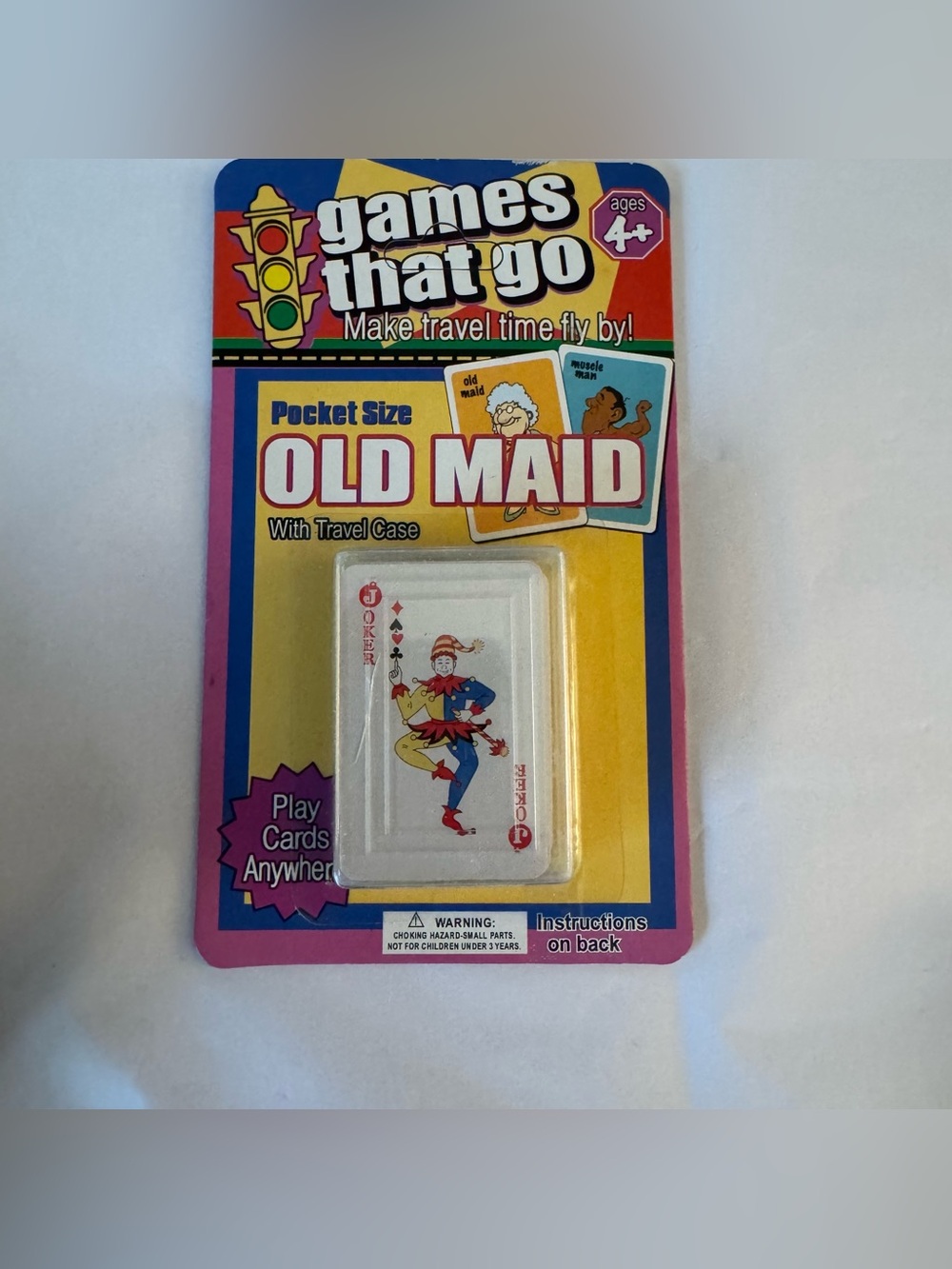 New! Mini Old Maid Travel Size Playing Cards - Vintage - Comes in Plastic Case